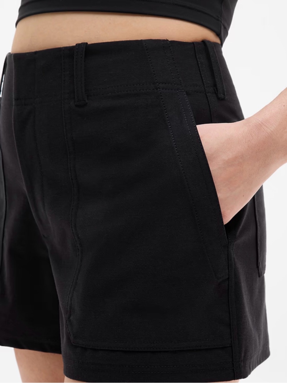 Athleta Skyline Utility Shorts Black Size 16 NWT